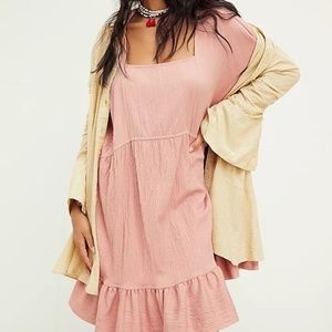 Free People El Mar Mini Dress Pink M NWT